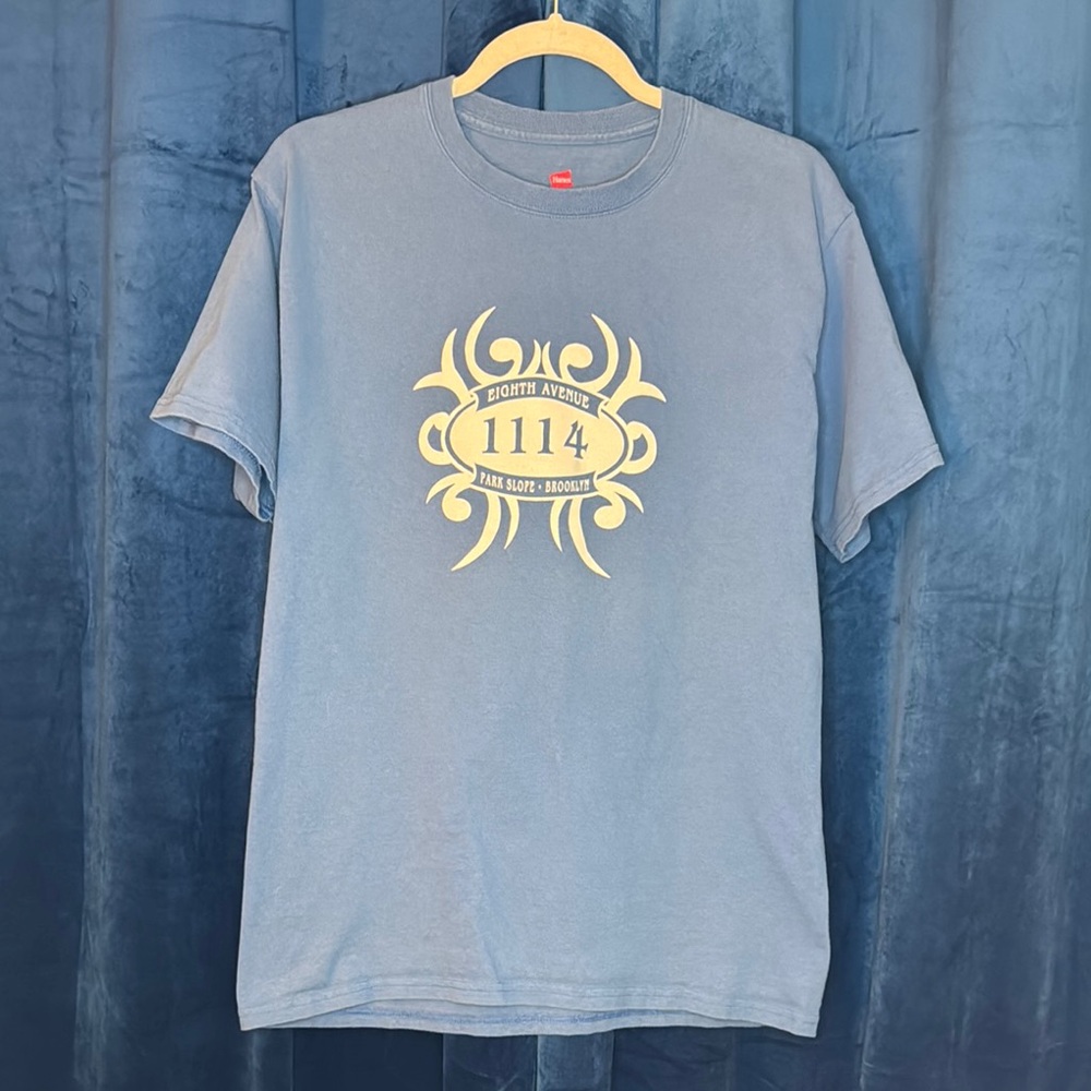 EUC Hanes Men’s Light Blue Brooklyn Johnny Mack’s Vintage Tee Shirt S L Large
